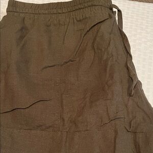 Olive green Linen shorts